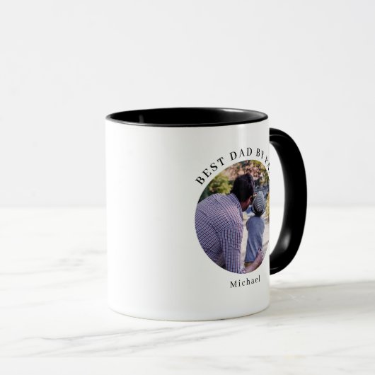 Modern Best Dad By Par Personalized Photo Coffee マグカップ (正面右)