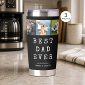Modern BEST DAD EVER 3枚の写真 保温保冷タンブラー