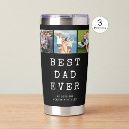 Modern BEST DAD EVER 3枚の写真 保温保冷タンブラー