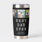 Modern BEST DAD EVER 3 Photos 保温保冷タンブラー (背面)