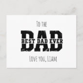 Modern Best Dad Ever Father’s Day Postcard シーズンポストカード (正面)