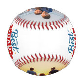 Modern Best Dad Ever Fathers Day Keepsake Photo 野球ボール (裏面)