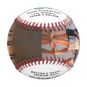 Modern Best Dad Ever Fathers Day Keepsake Photo 野球ボール (正面)