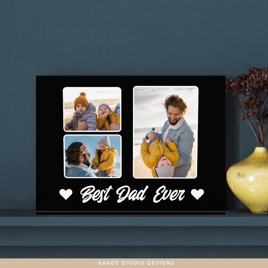 Modern Best Dad Ever Photo Collage Photo Block フォトブロック