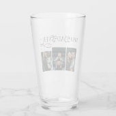 Modern Best Dad Ever Photo Heart Fathers Day Gifts タンブラーグラス (裏面)