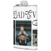 Modern Best Dad Ever Photo Heart Fathers Day Gifts フラスク (左)