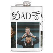 Modern Best Dad Ever Photo Heart Fathers Day Gifts フラスク (正面)