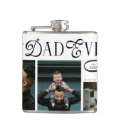 Modern Best Dad Ever Photo Heart Fathers Day Gifts フラスク (正面)