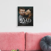 Modern Best Dad Ever Photo Personalized Canvas キャンバスプリント (インサイチュ (リビング))