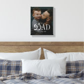 Modern Best Dad Ever Photo Personalized Canvas キャンバスプリント (インサイチュ (寝室))