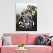 Modern Best Dad Ever Photo Personalized Canvas キャンバスプリント (インサイチュ (リビング))