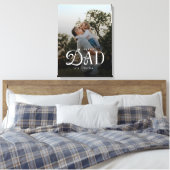 Modern Best Dad Ever Photo Personalized Canvas キャンバスプリント (インサイチュ (寝室))