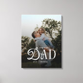 Modern Best Dad Ever Photo Personalized Canvas キャンバスプリント (正面)