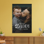 Modern Best Daddy Ever Photo Personalized Canvas キャンバスプリント (インサイチュ (リビング))