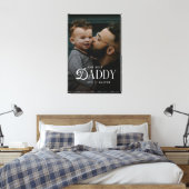 Modern Best Daddy Ever Photo Personalized Canvas キャンバスプリント (インサイチュ (寝室))
