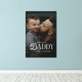 Modern Best Daddy Ever Photo Personalized Canvas キャンバスプリント (インサイチュ (ウッドフロア))