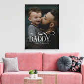 Modern Best Daddy Ever Photo Personalized Canvas キャンバスプリント (インサイチュ (リビング))