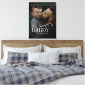 Modern Best Daddy Ever Photo Personalized Canvas キャンバスプリント (インサイチュ (寝室))