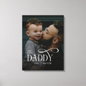 Modern Best Daddy Ever Photo Personalized Canvas キャンバスプリント (正面)