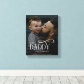 Modern Best Daddy Ever Photo Personalized Canvas キャンバスプリント (インサイチュ (ウッドフロア))
