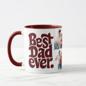 Modern Best Dog Dad Photo マグカップ (左)