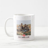 Modern Best Family Ever Photo Coffee Mug Gift コーヒーマグカップ (左)