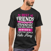 Modern Best Friend Typography Tシャツ (正面)