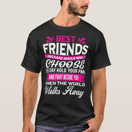 Modern Best Friend Typography Tシャツ (正面)