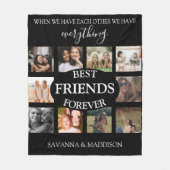 Modern | Best Friends Forever| フォトコラージュ フリースブランケット (正面)