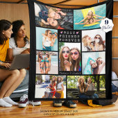 Modern BEST FRIENDS FOREVER フォトコラージュ 名前入り フリースブランケット