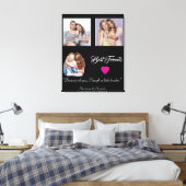 Modern Best Friends Photo Grid Keepsake Gift Plaqu キャンバスプリント (インサイチュ (寝室))