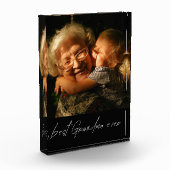 Modern Best Grandma  Ever Custom Photo Gift フォトブロック (左)