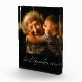 Modern Best Grandma  Ever Custom Photo Gift フォトブロック (右)