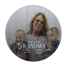Modern Best Grandma Ever Photo Personalized カッティングボード