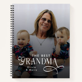 Modern Best Grandma Ever Photo Personalized ノートブック