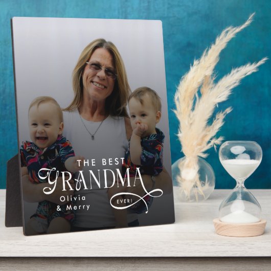 Modern Best Grandma Ever Photo Personalized フォトプラーク (側面)
