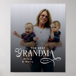 Modern Best Grandma Ever Photo Personalized ポスター