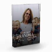 Modern Best Grandma Ever Photo Personalized Gifts フォトブロック (左)