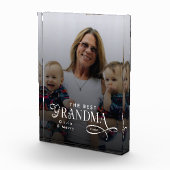 Modern Best Grandma Ever Photo Personalized Gifts フォトブロック (右)