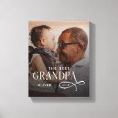 Modern Best GrandPa Ever Photo Personalized キャンバスプリント (正面)
