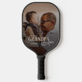 Modern Best GrandPa Ever Photo Personalized ピックルボールラケット (正面)