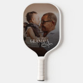 Modern Best GrandPa Ever Photo Personalized ピックルボールラケット (裏面)