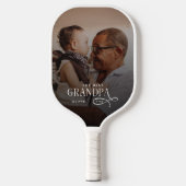 Modern Best GrandPa Ever Photo Personalized ピックルボールラケット (正面)