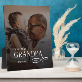 Modern Best GrandPa Ever Photo Personalized フォトプラーク