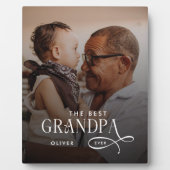 Modern Best GrandPa Ever Photo Personalized フォトプラーク (正面)