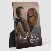 Modern Best GrandPa Ever Photo Personalized フォトプラーク (側面)