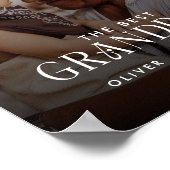 Modern Best GrandPa Ever Photo Personalized ポスター (角)
