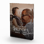 Modern Best GrandPa Ever Photo Personalized Gifts フォトブロック (右)