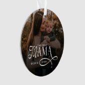 Modern Best Mama Ever Photo Mothers Day Gifts オーナメント (正面)