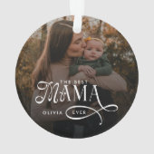 Modern Best Mama Ever Photo Mothers Day Gifts オーナメント (裏面)
